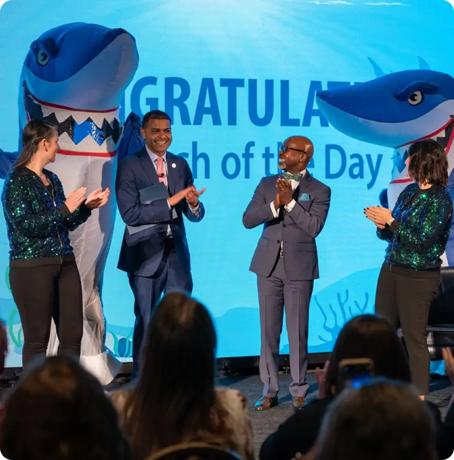 Our team celebrating